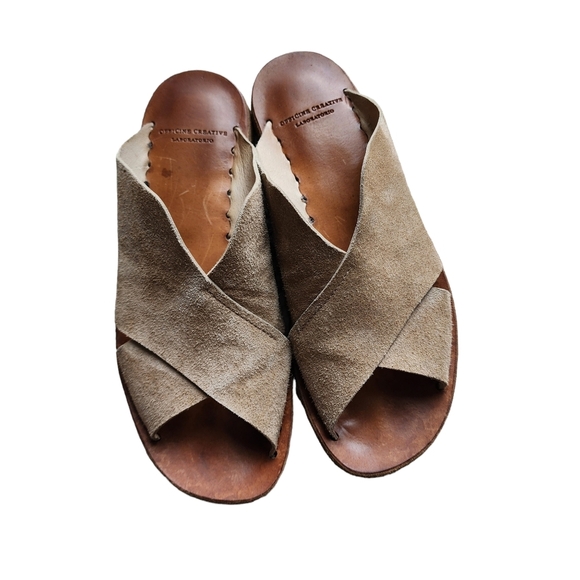 OFFICINE CREATIVE Leather Suede slide sandals size 38 - Picture 6 of 12